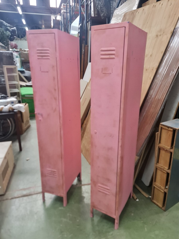 taquilla vestuario 1 puerta metal 179x29.5x50 1u azul-1u amarilla-2u rosas